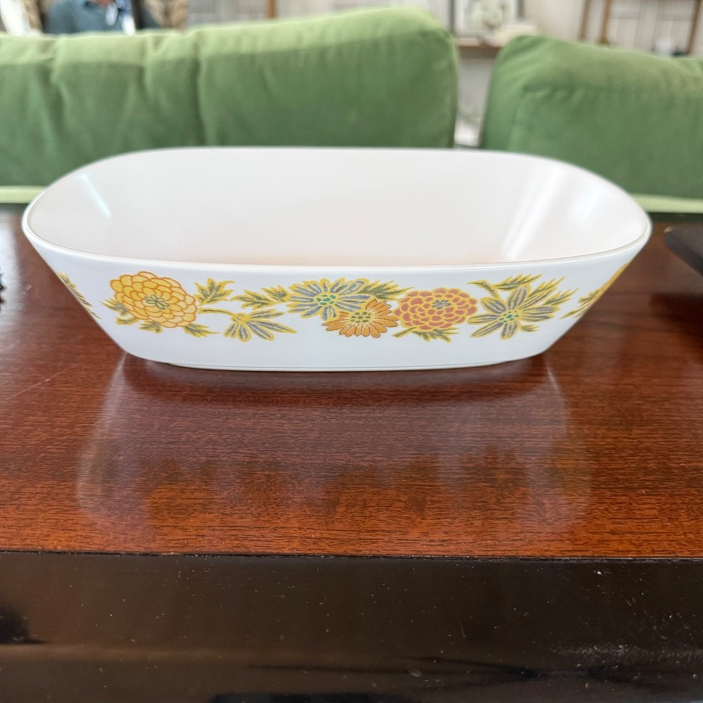 Noritake Sunny Side Vegetable Bowl Progression China 9003 White Floral Excellent
